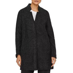 Vero Moda Dark Grey Brushed Katrine Faux Wool Midi Coat, Size 2x-3x Fair
